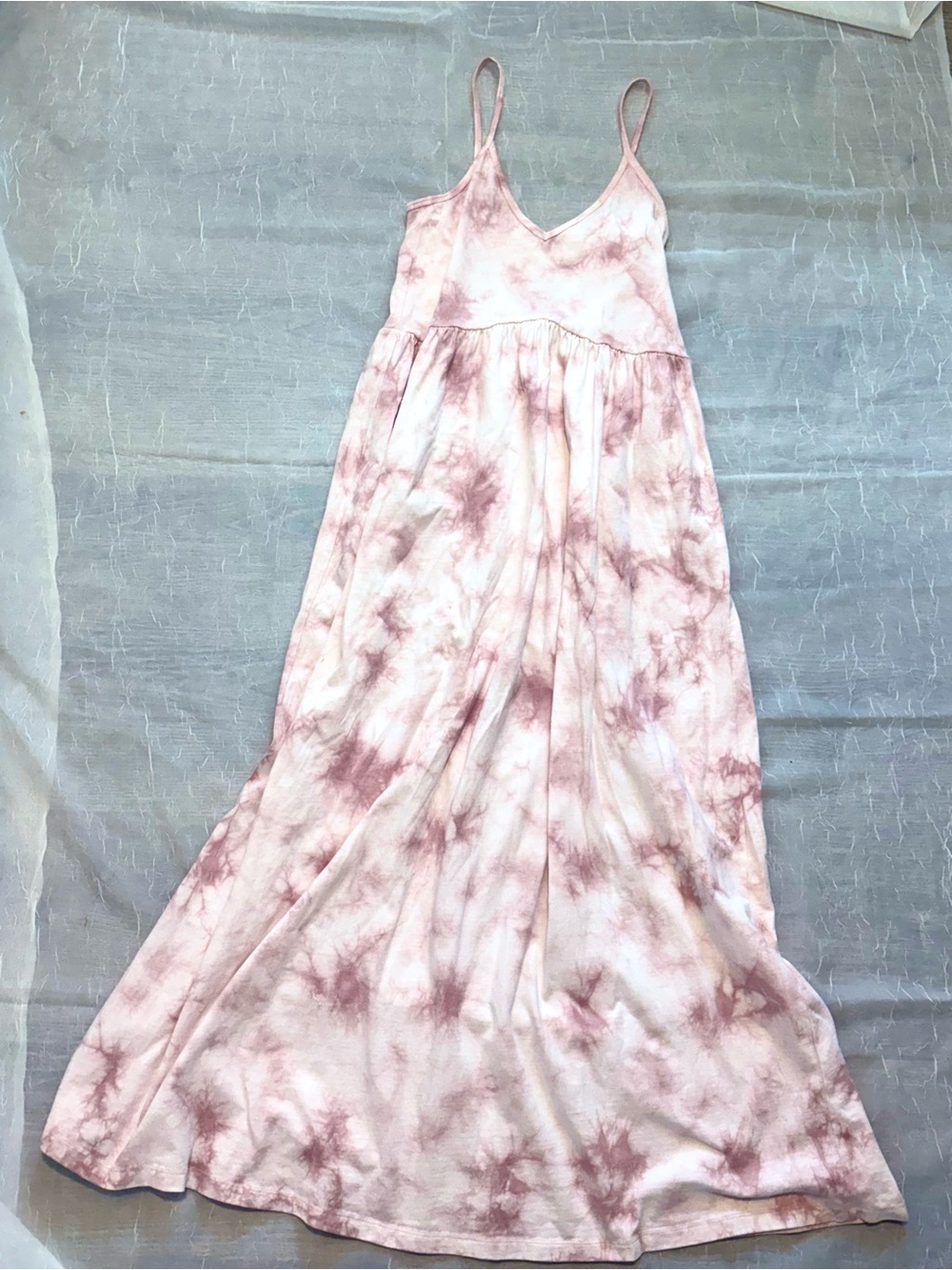 Pink Tie-Dye Maxi Dress